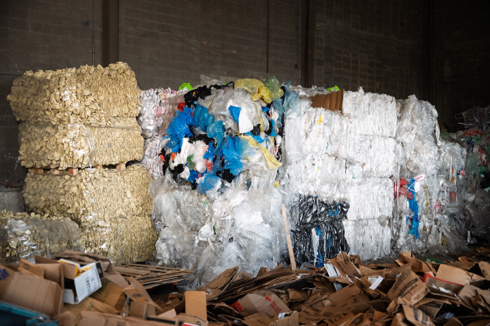 Baled plastic at CRI's Addison facility