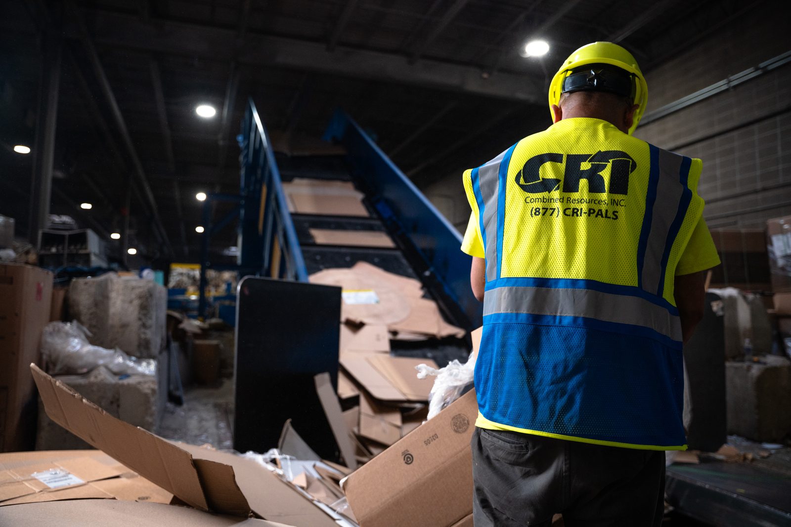Material sorting operations at CRI